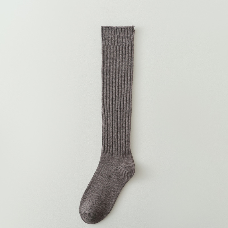 Womens Ribbed Knit Crew Socks Winter Fashion Persian wool Middle Tube Sock